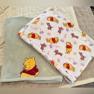 Disney Winnie the Pooh Baby Blankets Set of 2